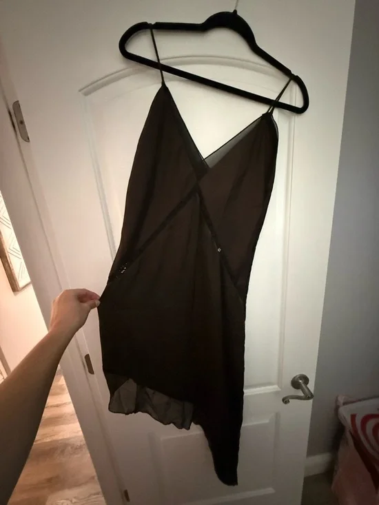 Brown Satin Dress - Picture 3 of 3